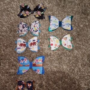 Colorful Kids Hair Bow Set